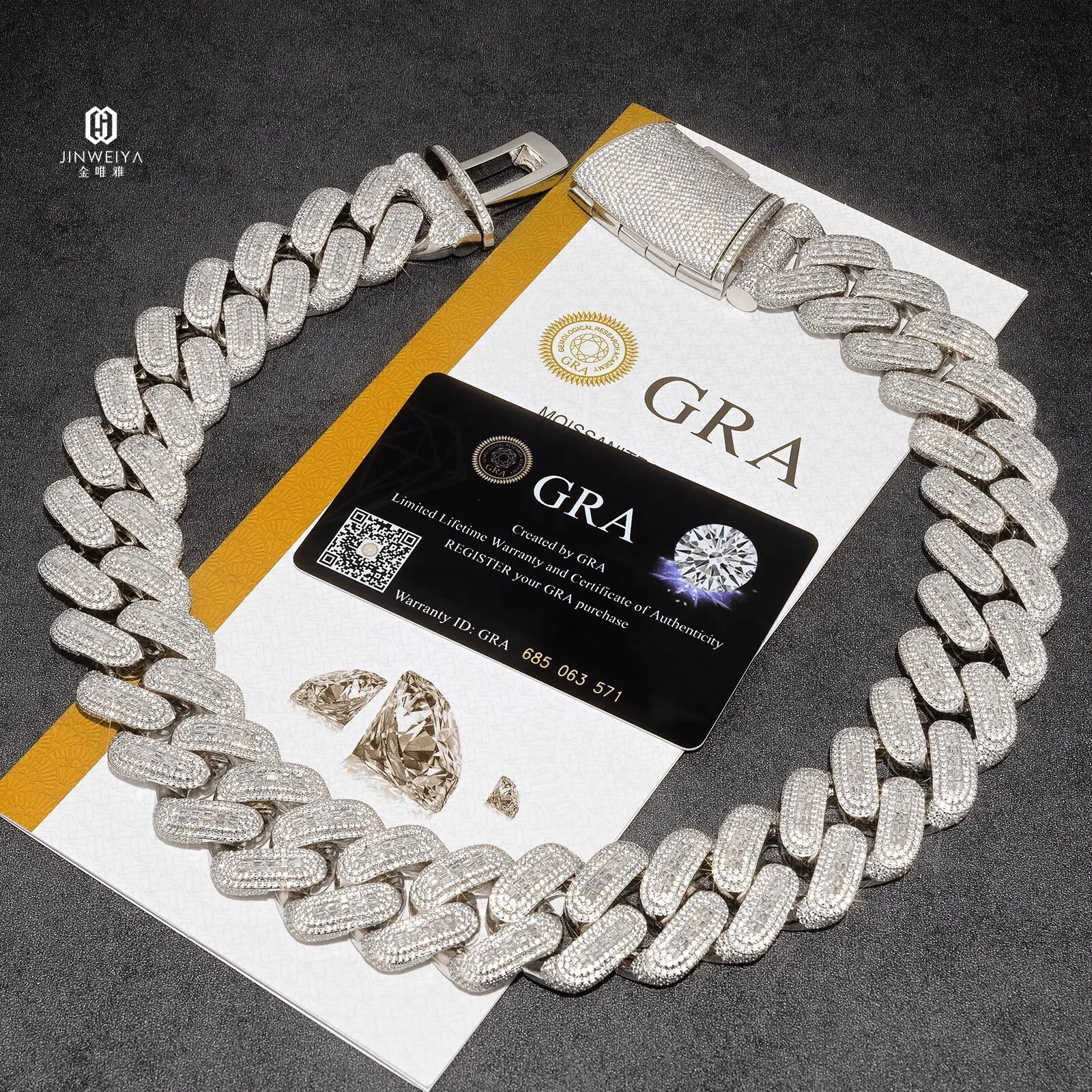 Hot Selings 2024 Vvs Алмазная цепочка Cuban Link Муассанит Ice Out Chain Пользовательские