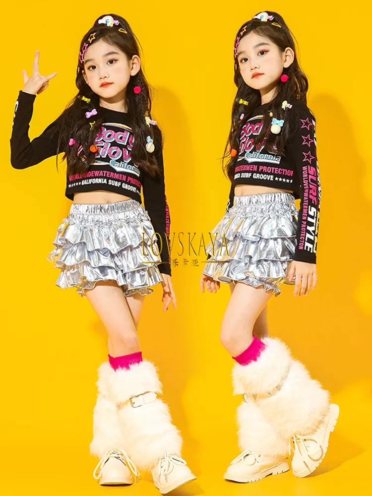 Детский танцевальный костюм Джаз Крутое уличное платье в стиле хип-хоп для