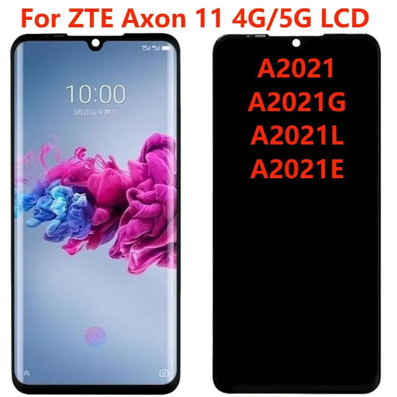 Для ZTE Axon 11 4G/Φ ЖК-дисплей с рамкой оригинальный 6 47 &quotAxon 5G A2021E A2021G детали