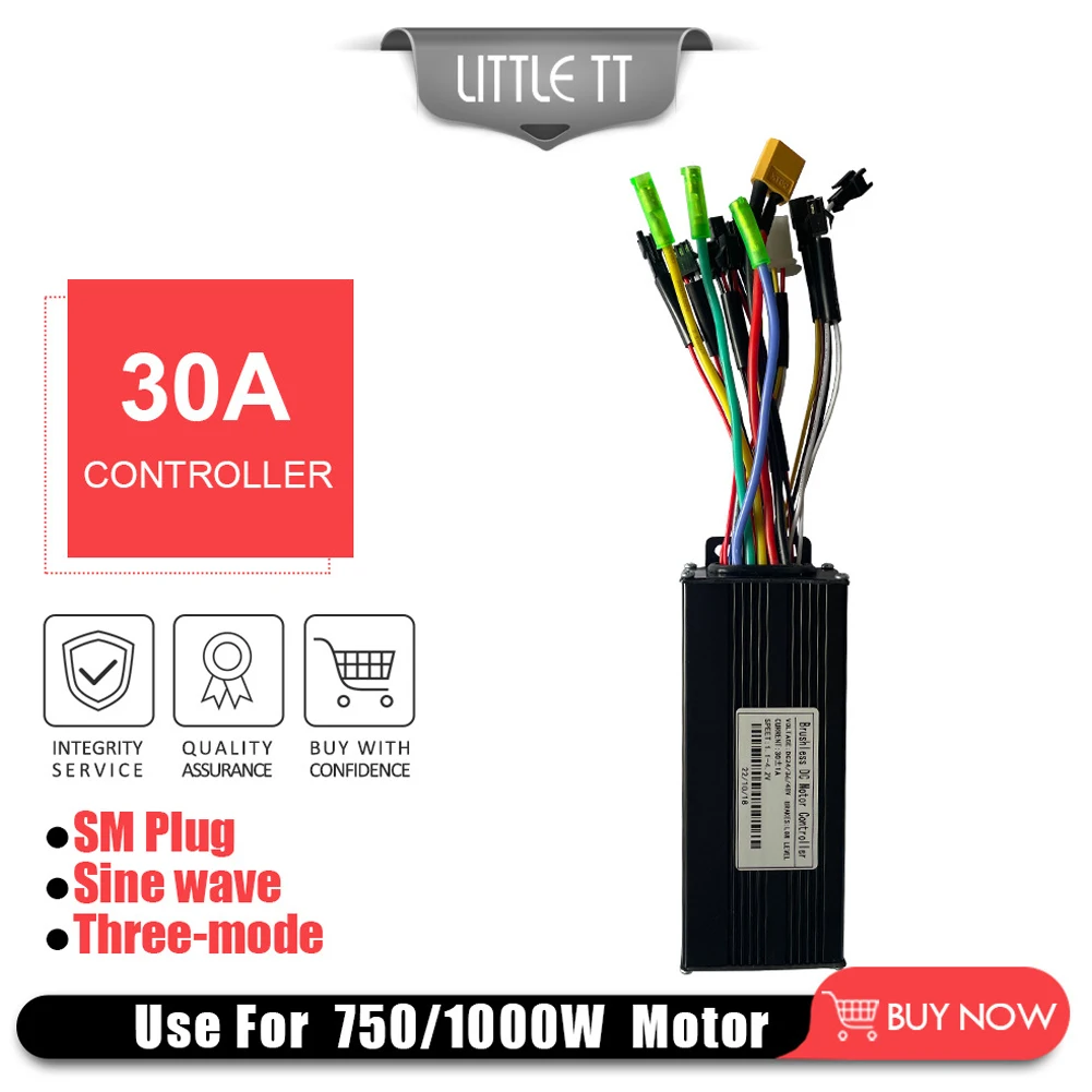 

36/48V 30A Sine Wave Controller S866 Display TT-009 Throttle 8 PAS Kit For E-Bike MTB Booster Finger Dial Three-mode Controller