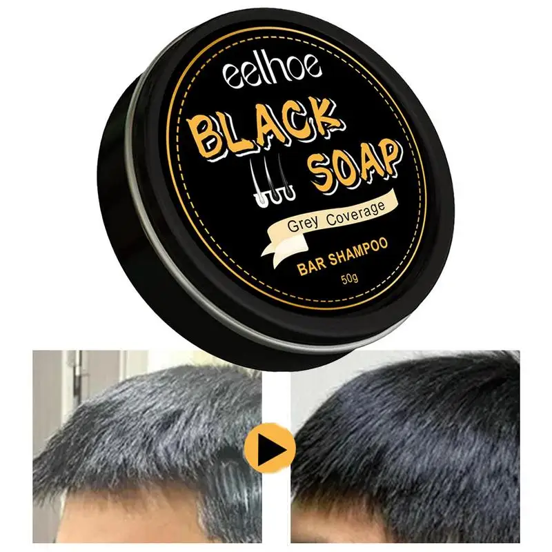 

Hair Darkening Shampoo Bar Grey Coverage Hair Soap Fast Effective 50g Organic Mild Cleanser Anti Dandruff Age Reverse Essence
