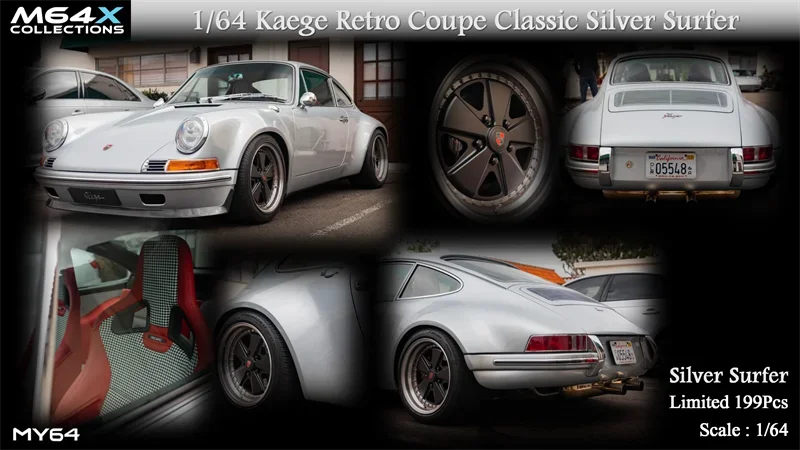 M64X x MY64 1:64 Kaege Retro Coupe Classic 901 F Limited199 Модель автомобиля из смолы