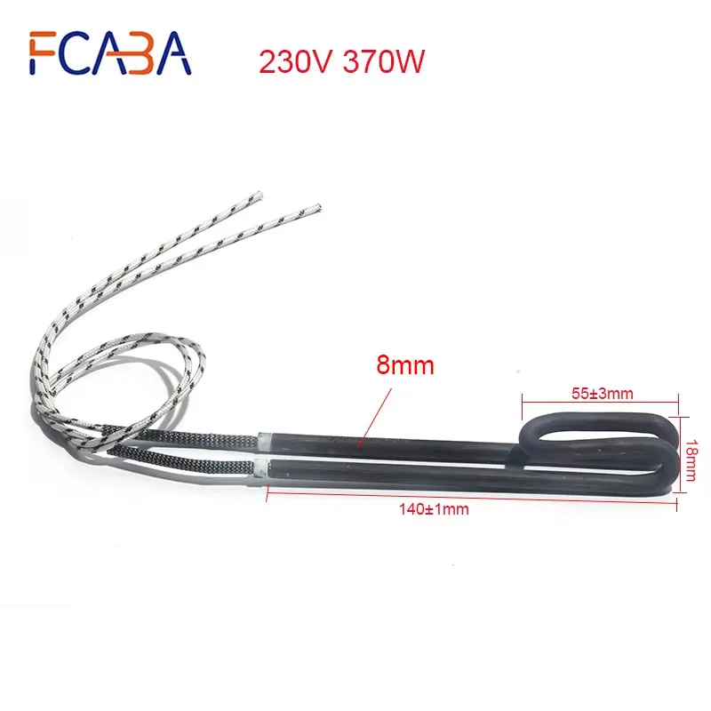 

Воздушные нагревательные элементы FCABA, 230 В, 370 Вт, нержавеющая сталь 304 с зеленым масляным нагревателем для деталей бытовой техники