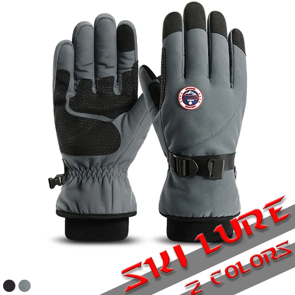 

Winter Motorcycle Skiing Thick Warm Gloves Touch Screen Windproof Anti-slip Waterproof Cycilng Snowboard Ski Gloves Women Men