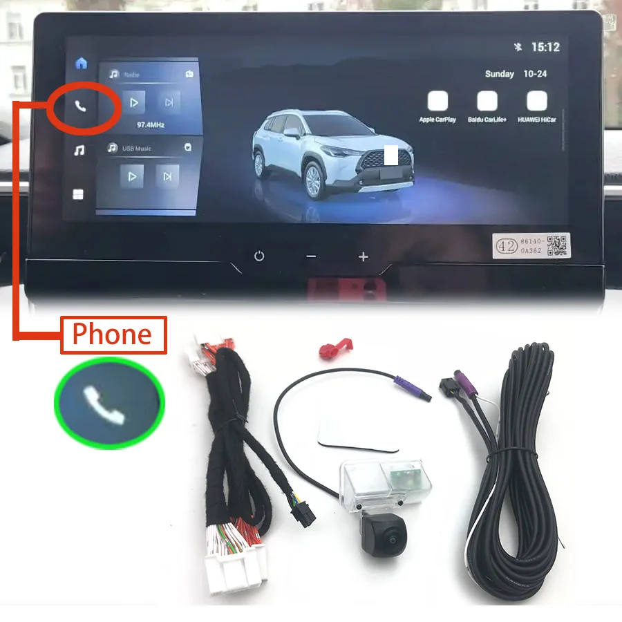 Камера заднего вида для Toyota Corolla Cross/Corolla Cross Hybrid/2023 ~ 2025 Китайская версия FAW OEM-блок с добавлением резервной парковочной камеры