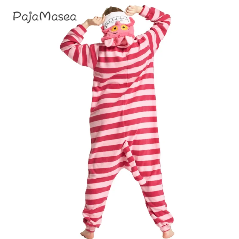 Женский комбинезон в полоску с изображением Чеширского кота