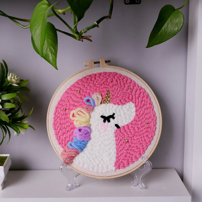 

Punching Embroidery Wool Painting DIY Handmade Material Cotton Cross-stitch Woven Decompression Artifact