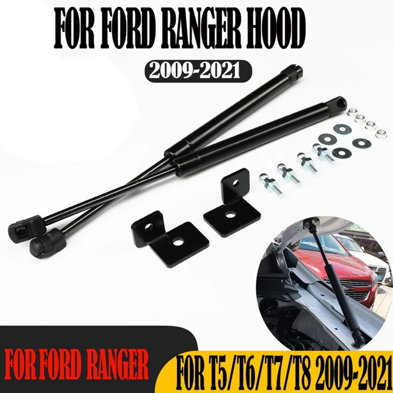Front Hood Bonnet Gas Struts Spring Lift Support Shock Damper Hydraulic Rod For Ford Ranger 2009-2021 |