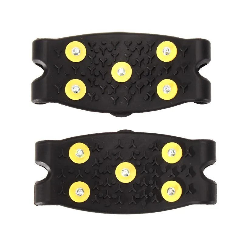 

1 Pair Fashion 5 Studs Anti-Skid Ice Gripper Spike Winter Climbing Anti-Slip Snow Spikes Grips Cleats Over Shoes Covers Crampon