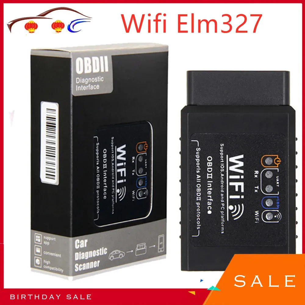 Фото Обнаружение автомобиля Wi-Fi Elm327 диагностический инструмент K-line диагностический автоматический диагностический сканер Wi FI Elm 327 для автомобильного сканера №1
