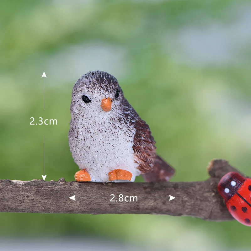 Миниатюрная фигурки птицы MOONBIFFY из резины