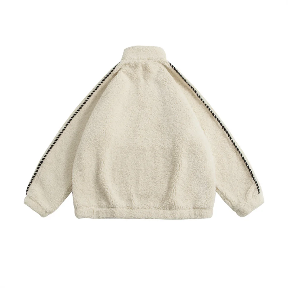 Covrlge Stand Collar Men's Coat Lamb Wool Casual Pullover National Fashionable Parka Warm Versatile New Design Sense Top MWM148