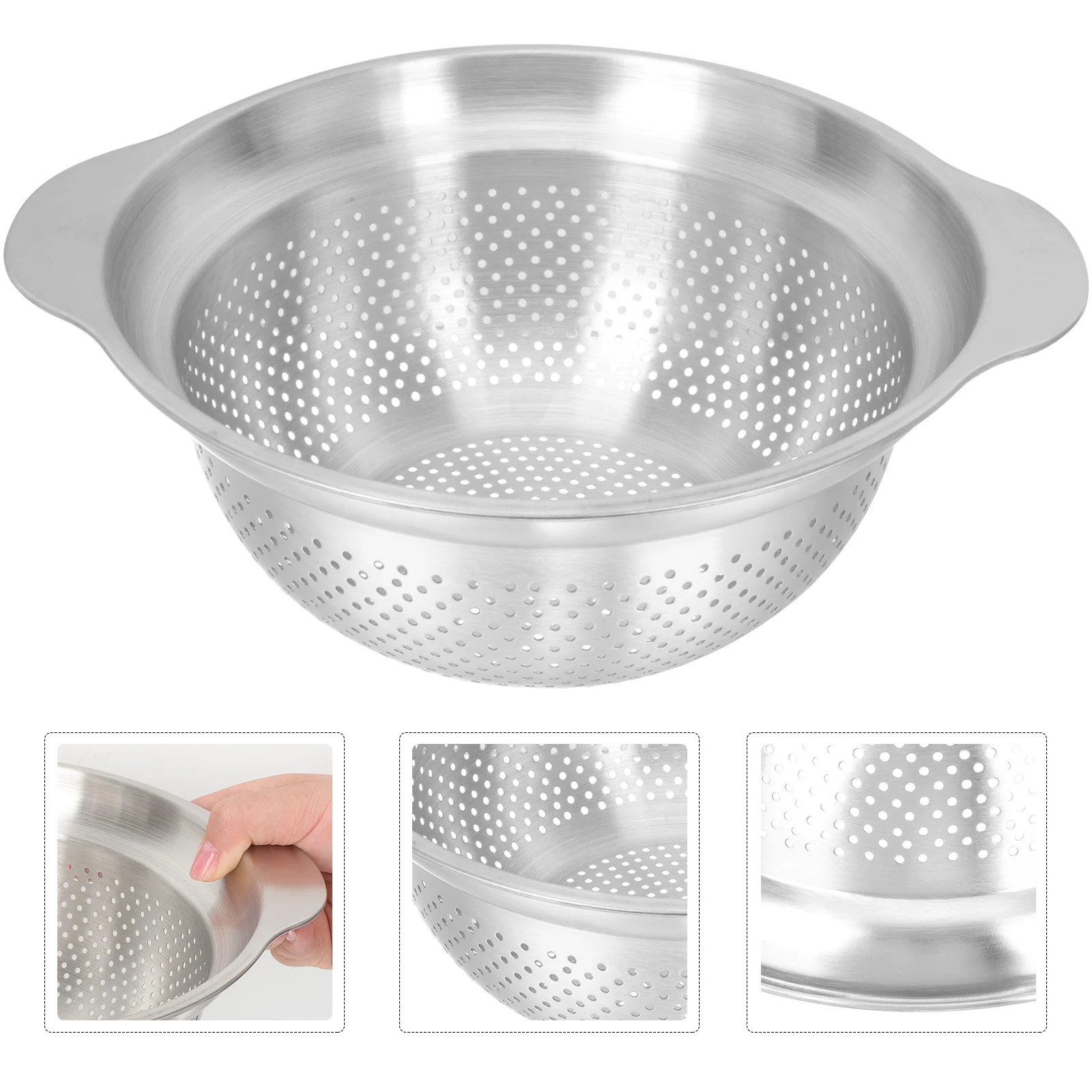 

Rice Basket Colander Handle Steel Strainer Drainer Cooking Kitchen Strainers Colanders Bowl Stainless Spider