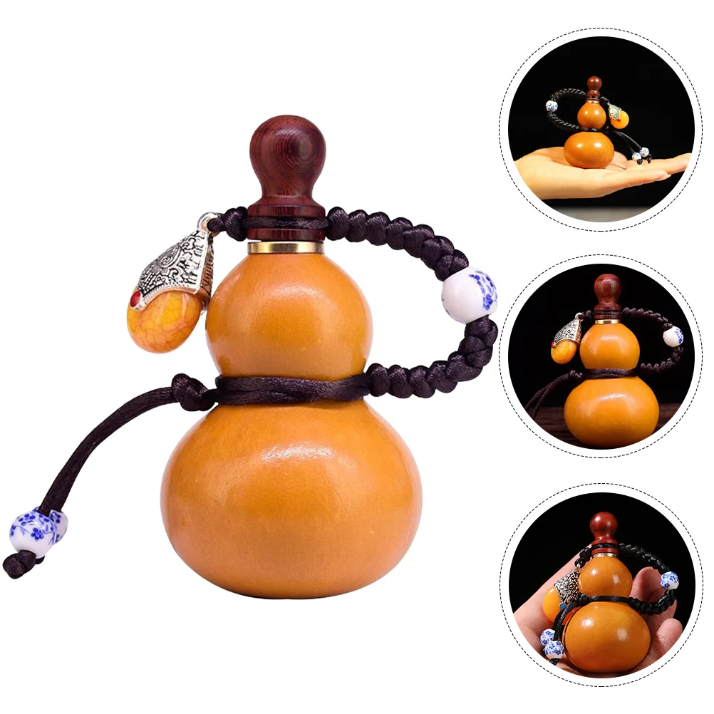 

Small Sealing Bottle Gourd Portable Water Dried Stopper Chinese Decor Shaped Natural Wu Ornaments