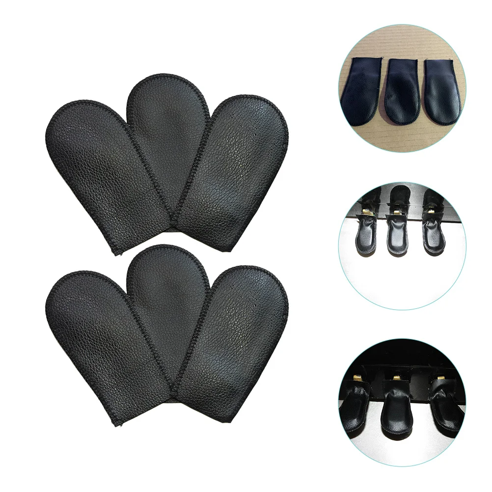 

6pcs Piano Foot Pad Covers Piano Pedal Leather Protective Sleeves Piano Foot Pad Sleeves Piano Pedal Protective Covers for home