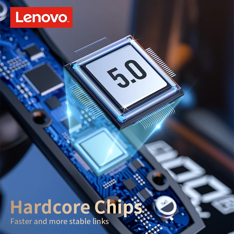 TWS-наушники Lenovo QT81 с зарядным футляром 1200 мАч | Электроника