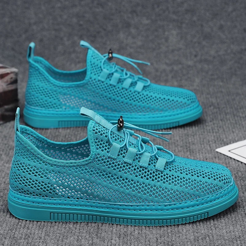 Мужская обувь в сетку летние дышащие кроссовки повседневные для скейтборда