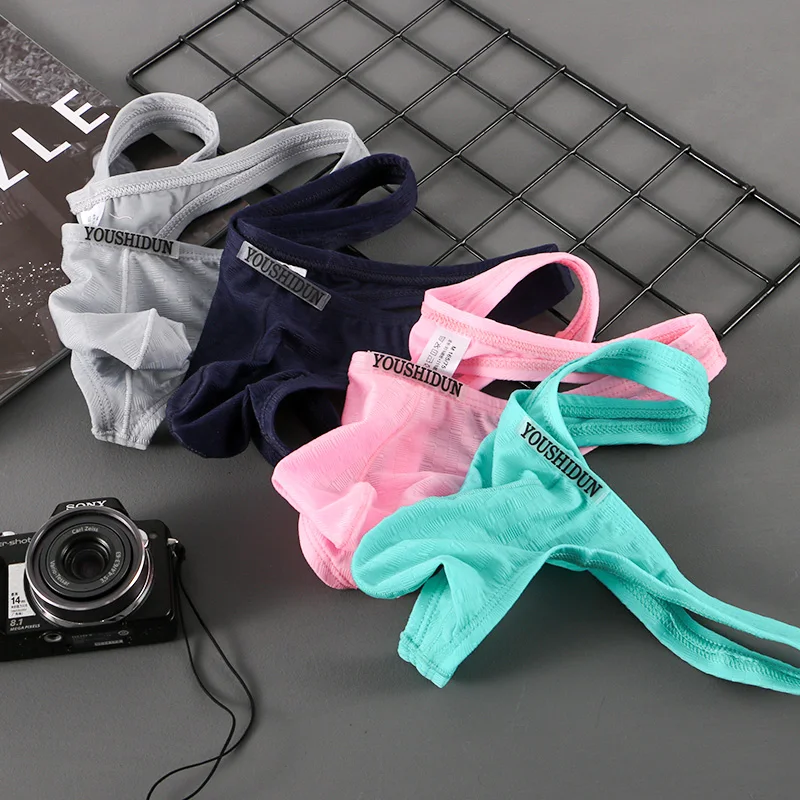 CLEVER-MENMODE 3x Men G String Underwear Sexy Underpants Thong Tanga Panties Bikini Bulge Penis Pouch See Through Undies T-back