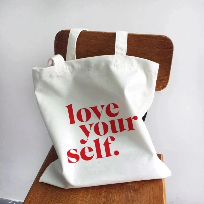 

Женская сумка, Холщовая Сумка-тоут с цитатами для девушек, многоразовая дорожная женская сумка для покупок на плечо, вместительная сумка