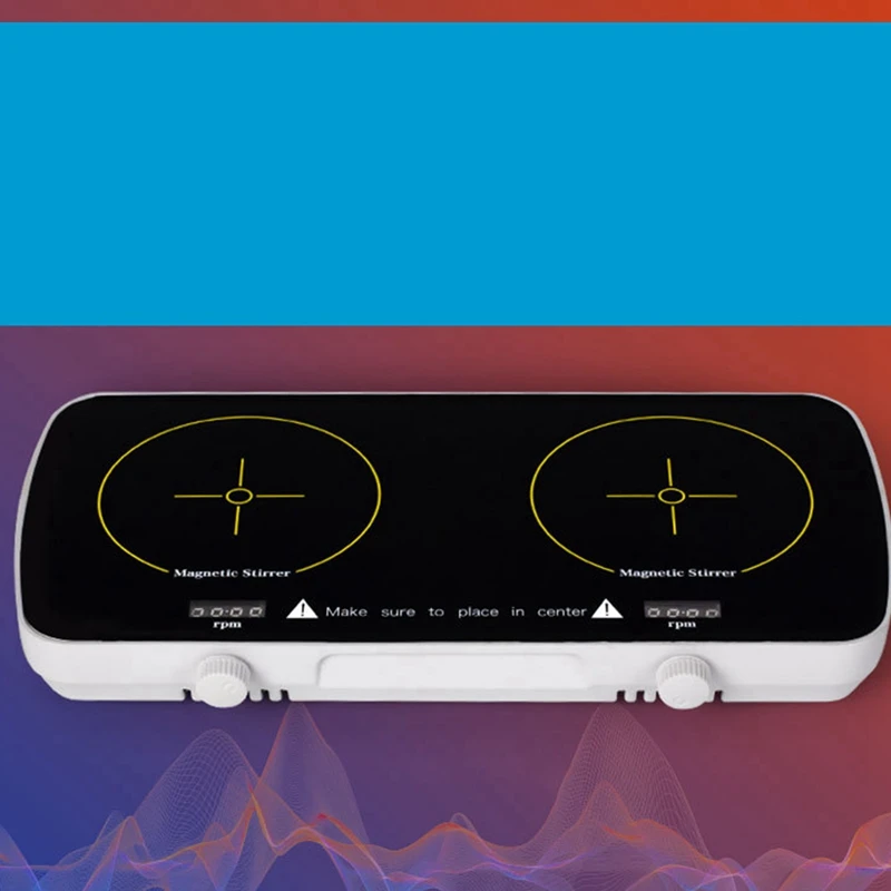 Цифровая магнитная мешалка мини-мешалка с 2 независимыми рабочими панелями