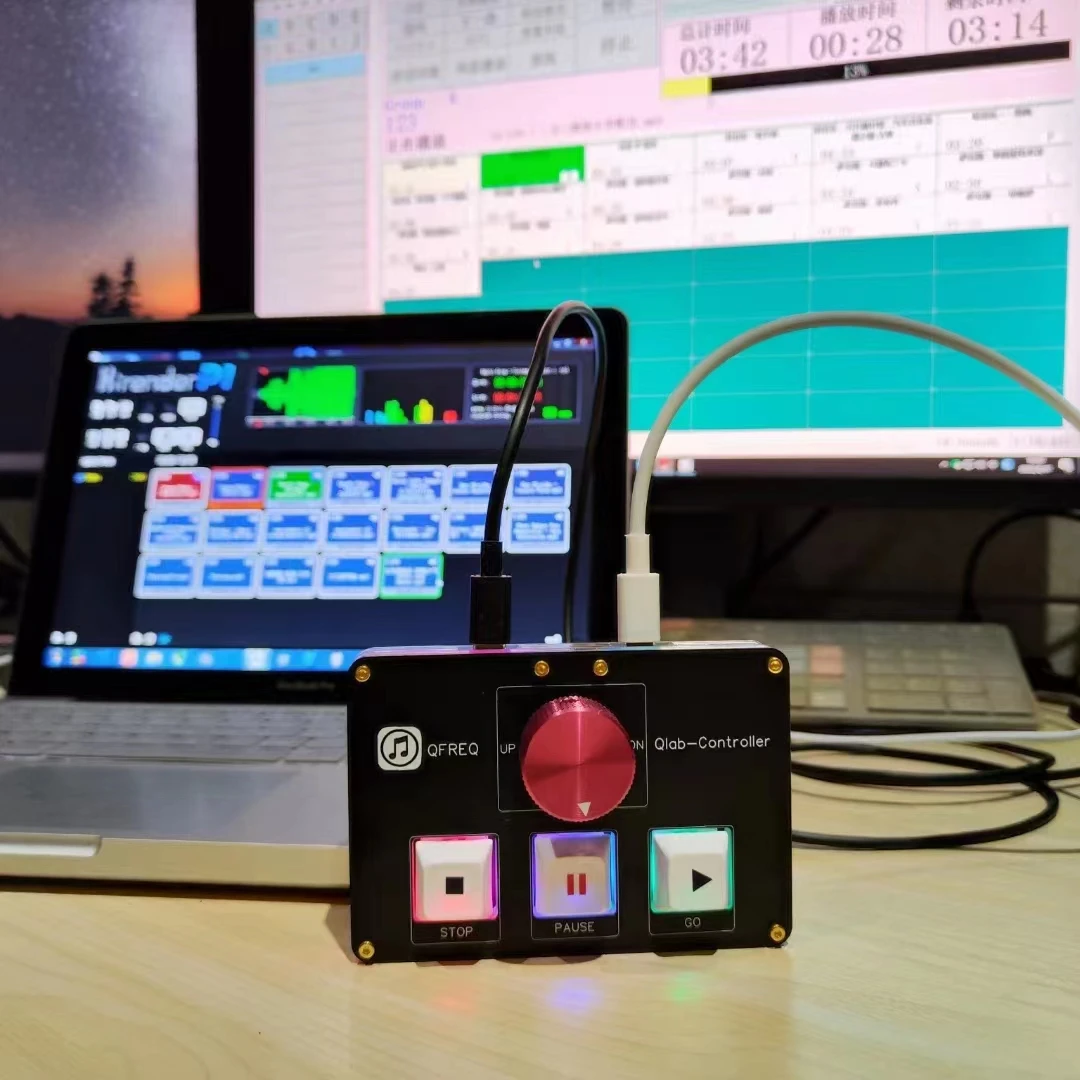 Контроллер QLAB Media Play USB/MIDI с двойным управлением терминал Type-C поддержка Hirender P1