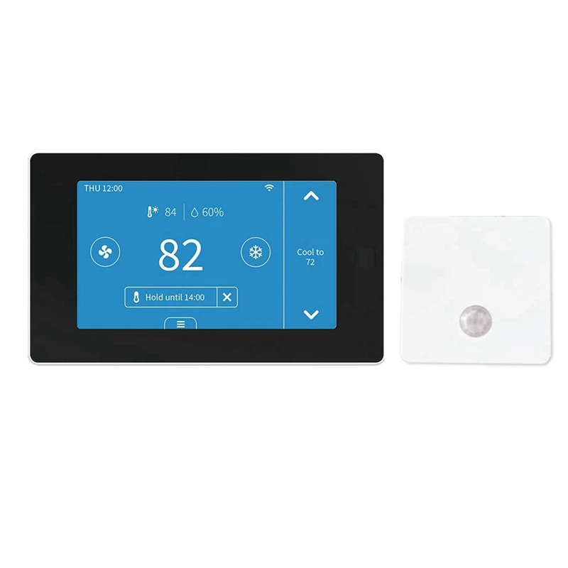 

Programmable Wifi Smart Thermostat New White For Home, No C-Wire Required By C-Wire Adapter, With Zone Remote Sensor, 24VAC
