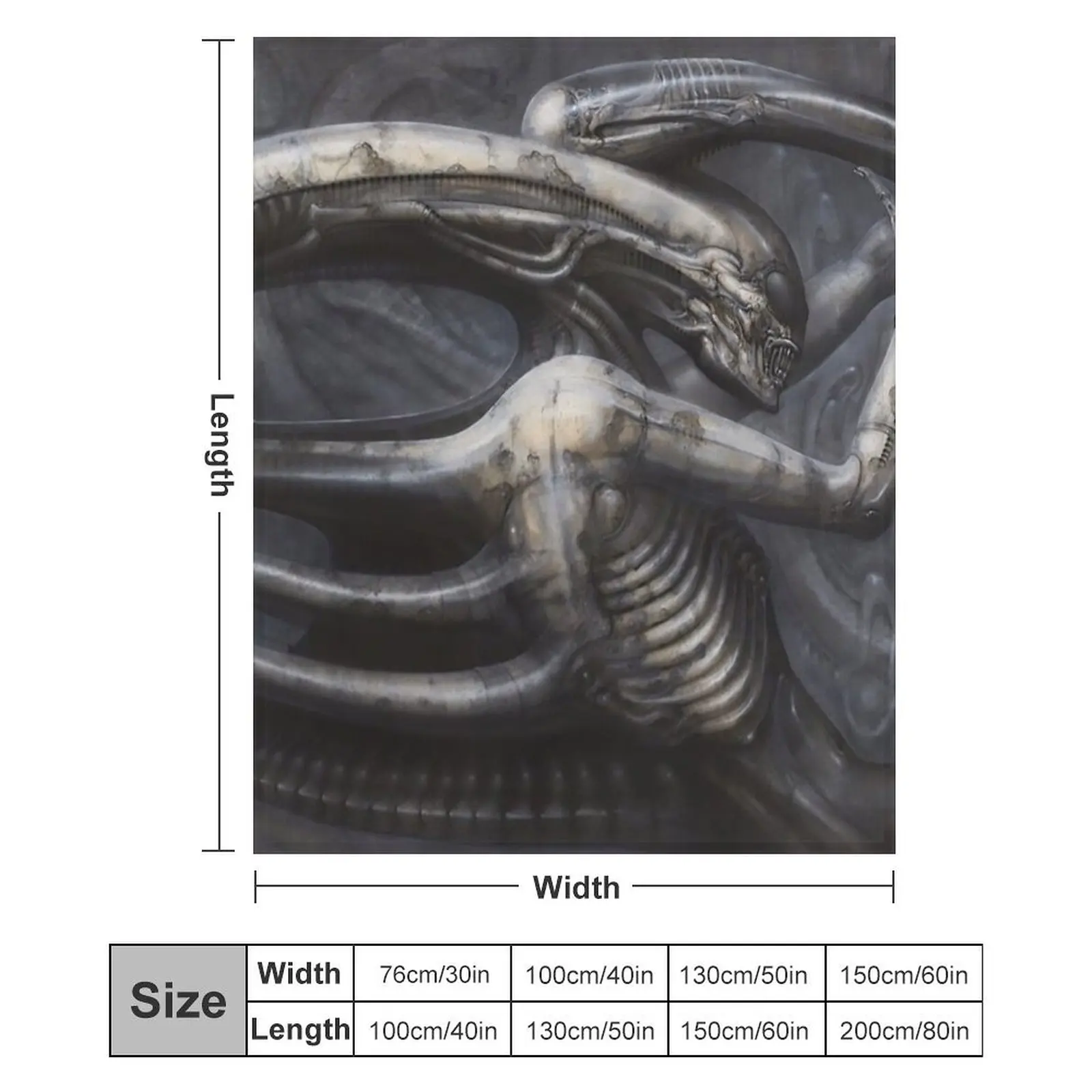 Одеяло Hr Giger - Necron IV модные рождественские украшения одеяла для диванов лохматое