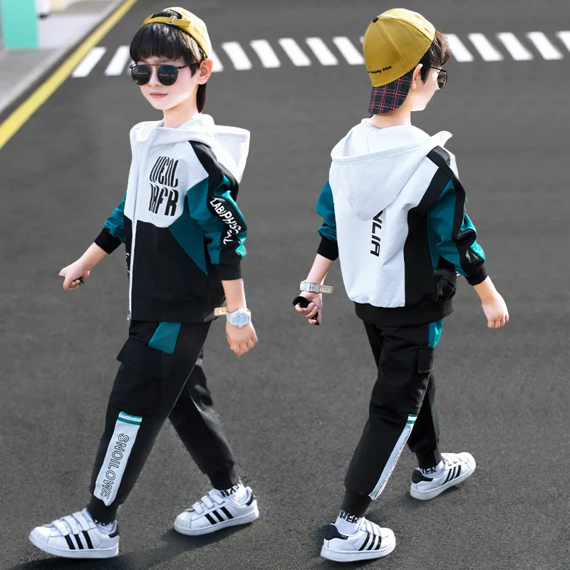 

Детский спортивный костюм, одежда с капюшоном для мальчиков, спортивный костюм для подростков, детский хлопковый Повседневный Спортивный костюм, детские модные толстовки и штаны