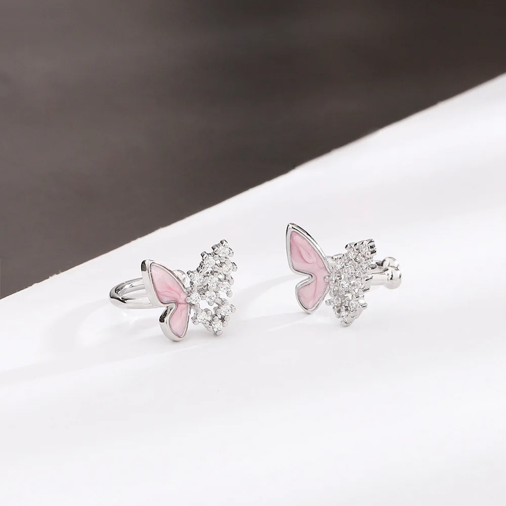 Розовые ушные манжеты в форме бабочки для девочек-подростков корейская мода
