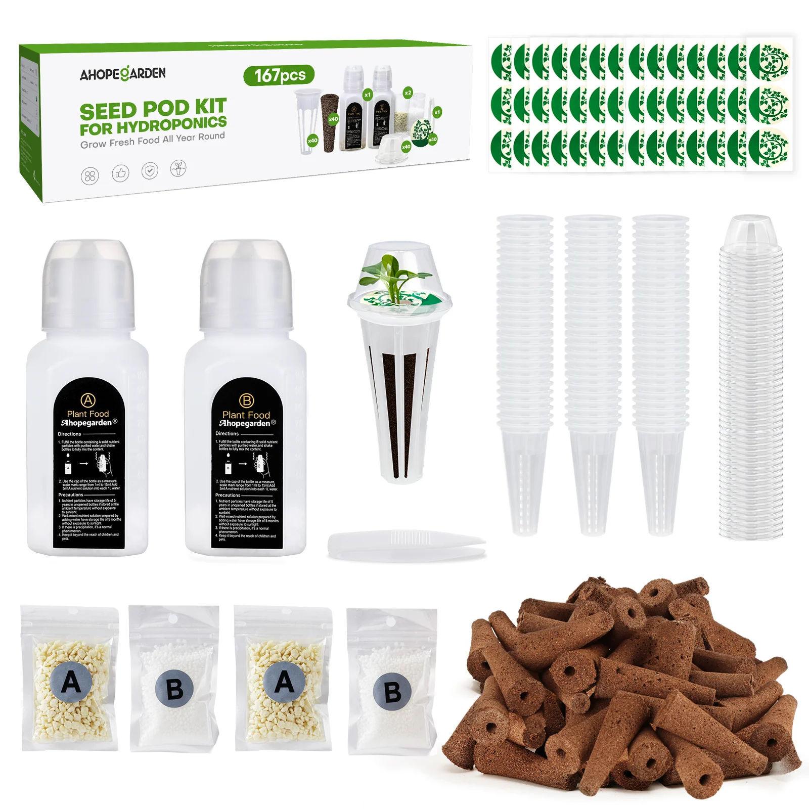 

Hydroponic Kit Hydroponics Growing Planter Supplies Sponge Seed For Sponges Kits