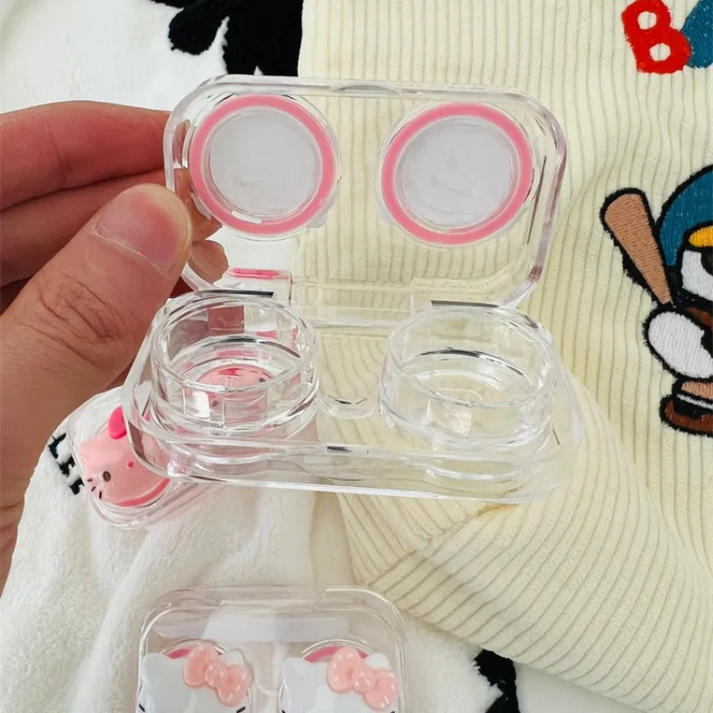 MINISO Hellokitty Прозрачная коробка для косметических контактных линз без скручивания