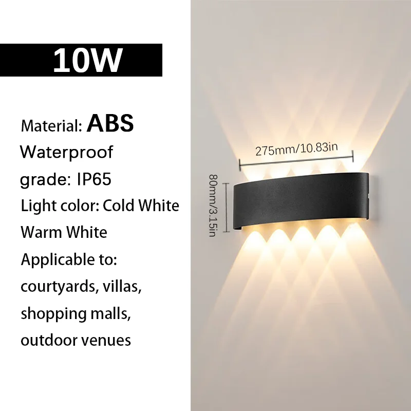 

LED Настенные Светильники С Датчиком Движения 4Вт/6Вт/8Вт/10Вт Белый/Черный ABS
