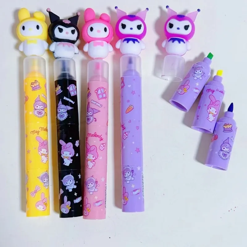 

Sanrio Cartoon Highlighter Anime Character Theme Kuromi Student Graffiti Hand Pen Key Mark Number Pen Color Pen Children Gifts