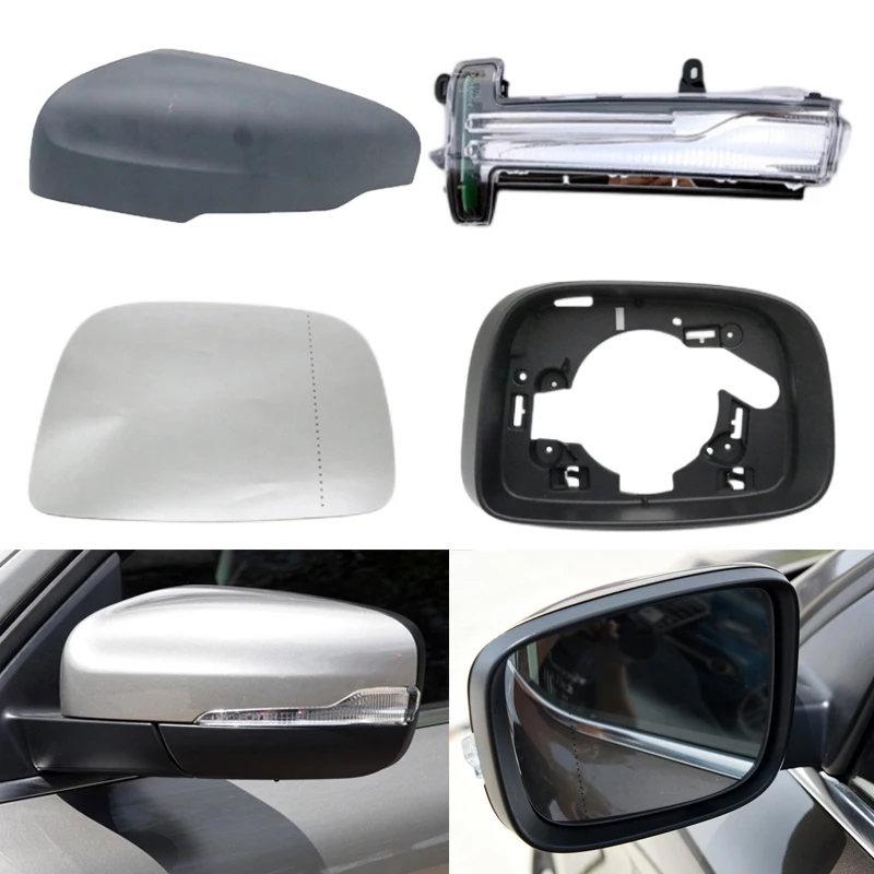 

Wing Door Rearview Mirror Lens With Heating Turn Signal Light Side Mirror Frame Cover For Volvo XC60 2014-2017