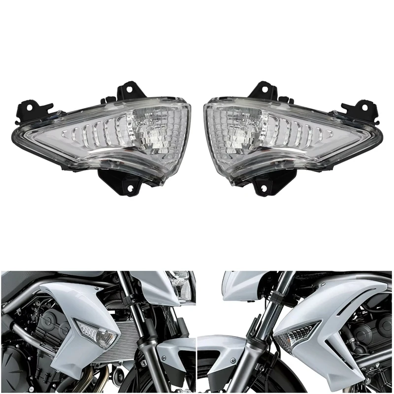 Фото Супер-скидка: передние указатели поворота для мотоцикла Kawasaki ER6N ER6F ER6R 2009-2011, прозрачные линзы, аксессуары №2