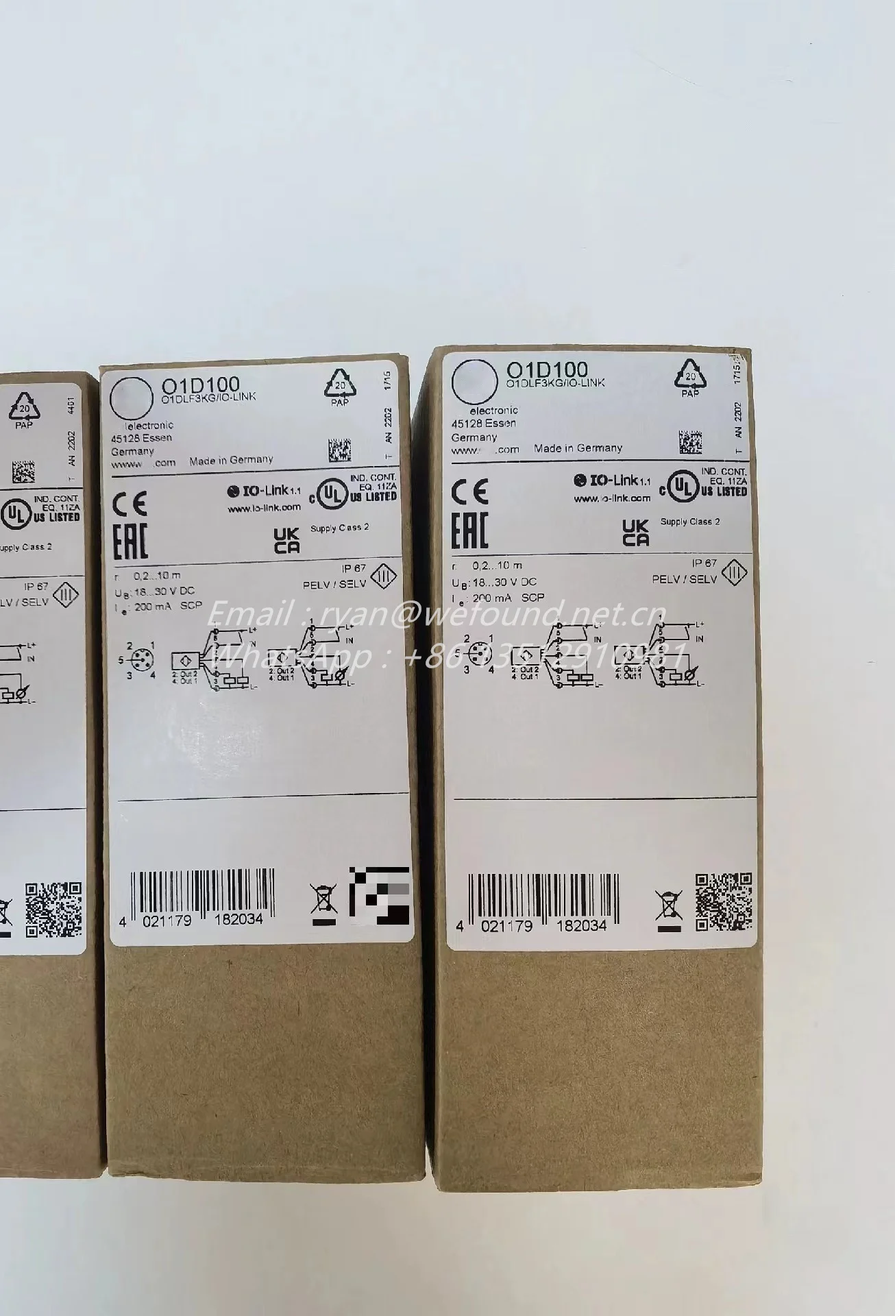 Фотоэлектрический датчик расстояния O1D100 O1DLF3KG/IO-LINK