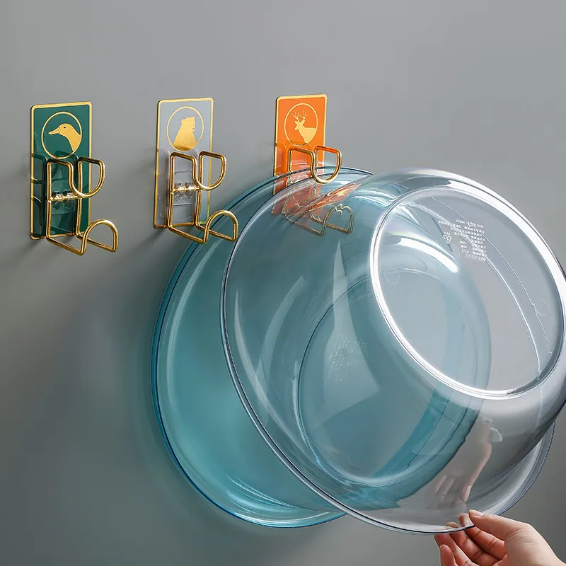 

Shelf Self-adhesive Washbasin Storage Rack Basin Holders Storage Rack Save Space Wall Hanging Hook Bathroom Shelf Organizer Pvc