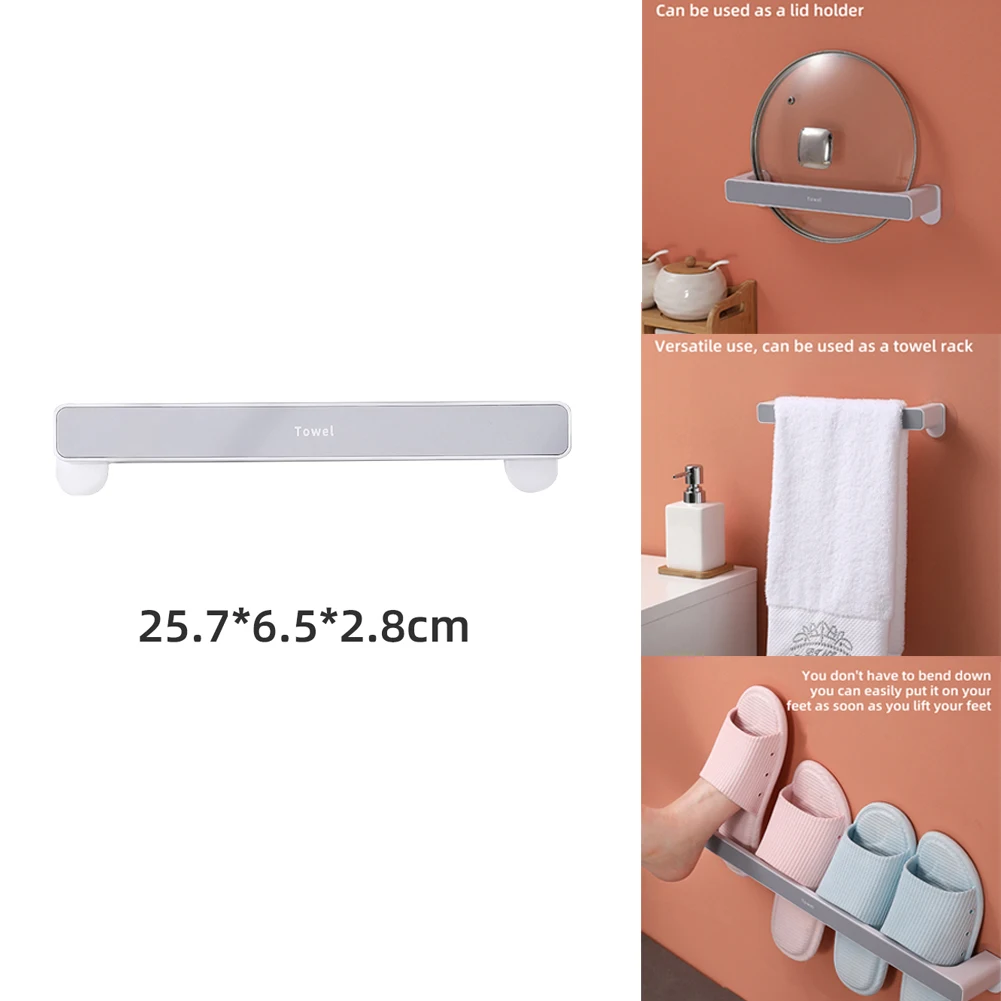 

Wall Mounted Shoe Rack Self-adhesive Towel Shelf Pot Lid Holder Storage Artifact Toilet Hole Free Shoes Shelf Storage Rack