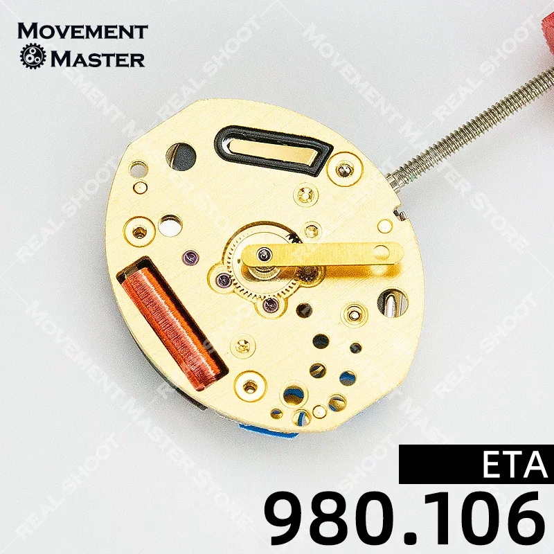 Новый оригинальный кварцевый механизм ETA 980 106 с 3 стрелками сменный электронный