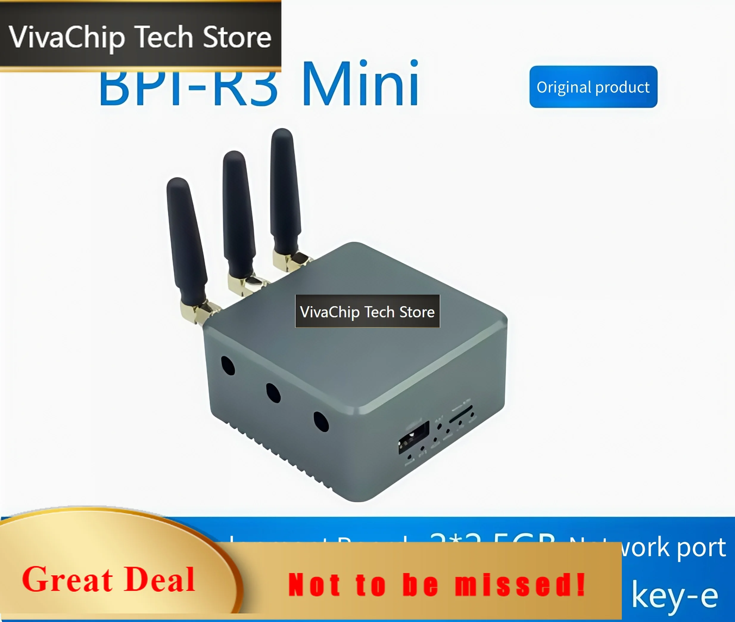 Фото Плата для разработки высокопроизводительного маршрутизатора VivaChip TechBanana Pi BPI-R3 Mini с открытым исходным кодом, поддерживает WiFi6 №1