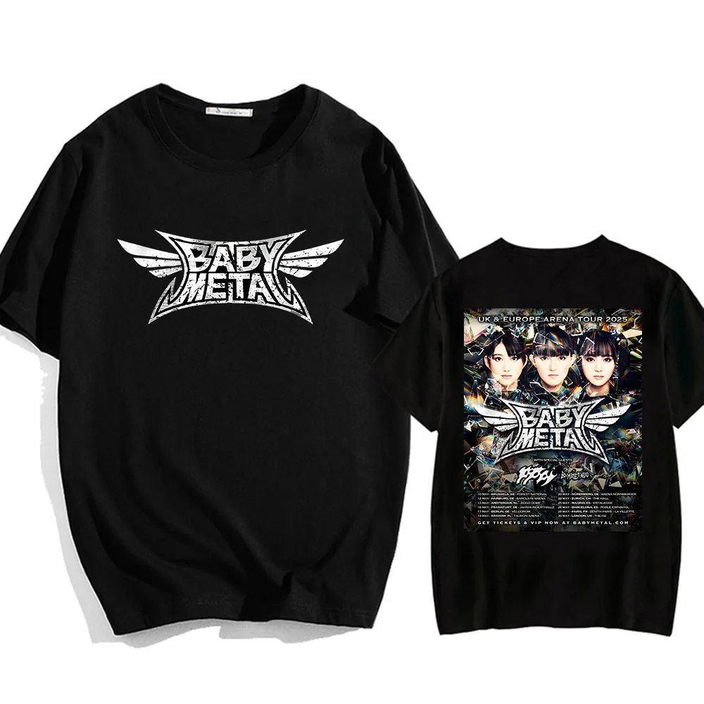 Футболка для девочек Band Babymetal Tour 2025 хлопковые летние футболки с короткими