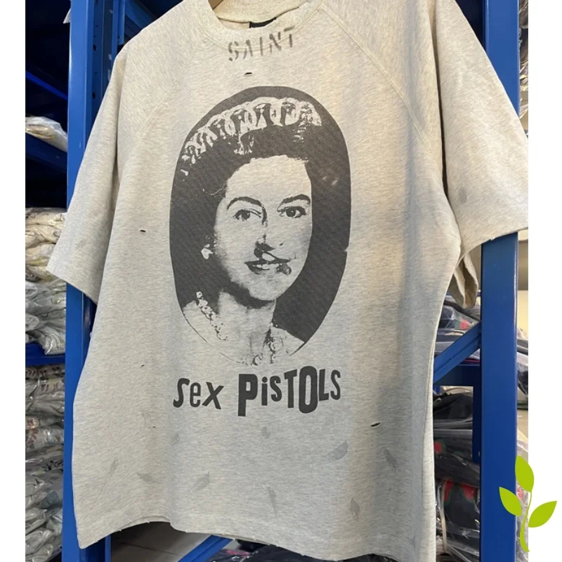 Футболка High Street Head с коротким рукавом в стиле ретро Saint Micheal для мужчин и женщин