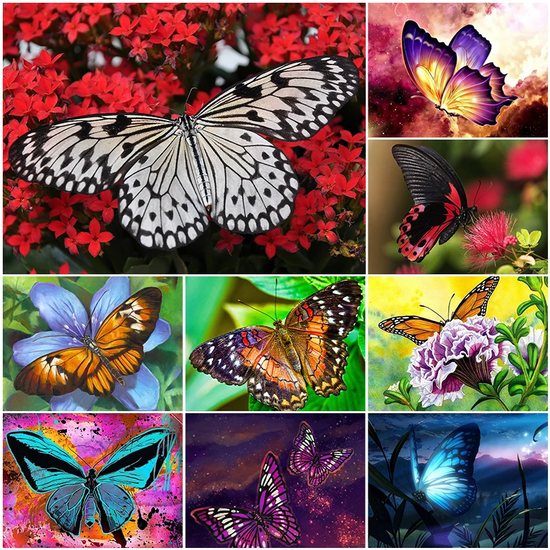 

Картина из страз 5D "сделай сам" с изображением бабочки, вышивка, мозаика с изображением животных, полный круглый бриллиант, вышивка крестиком, живопись, украшение для дома