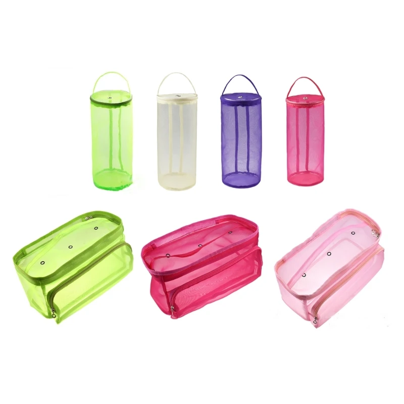 Сумка для пряжи с люверсом хранения вязания Сумка-органайзер крючком Сетчатый