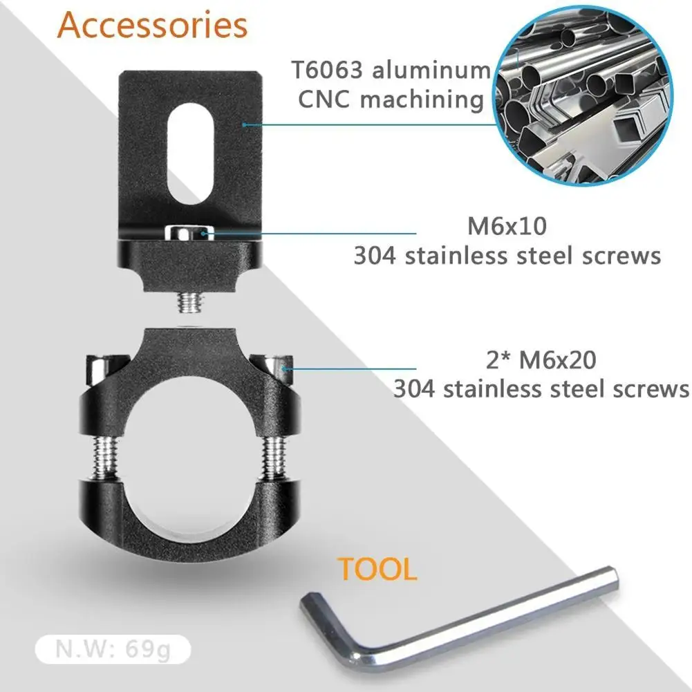 22mm Motorcycle Headlight Bracket Spotlight Holder Universal Handlebar Tube Clamp For Cafer Racer Chopper TG80 1pc - купить по