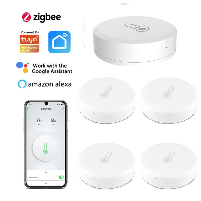 

Smart Zigbee 3.0 Temperature Humidity Sensor Environment Detector System Work with Alexa Google Home Tuya Smart Life Gateway Hub