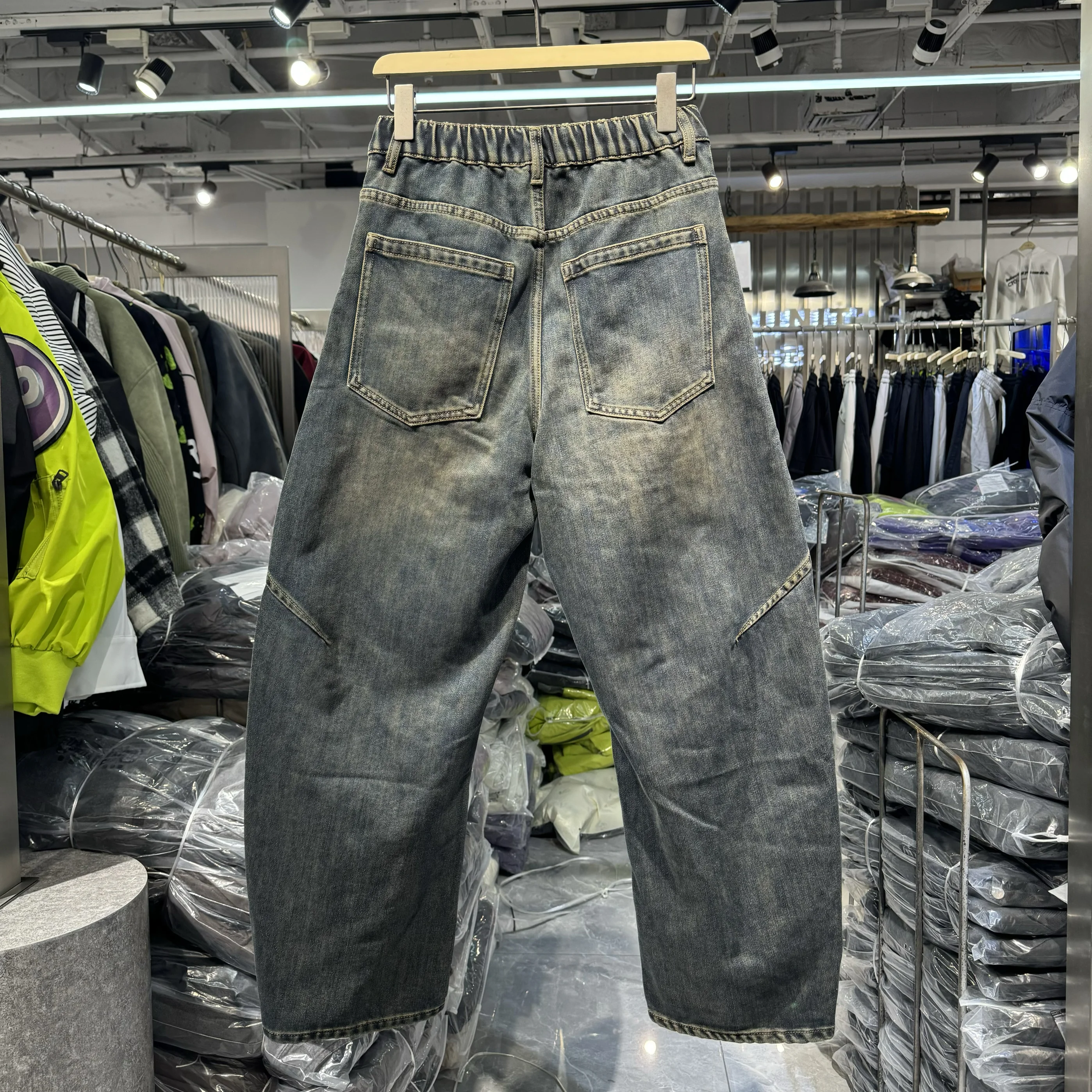 Enti ~ Wjuus зимние стиральные джинсы на флисовой подкладке мужские базовые