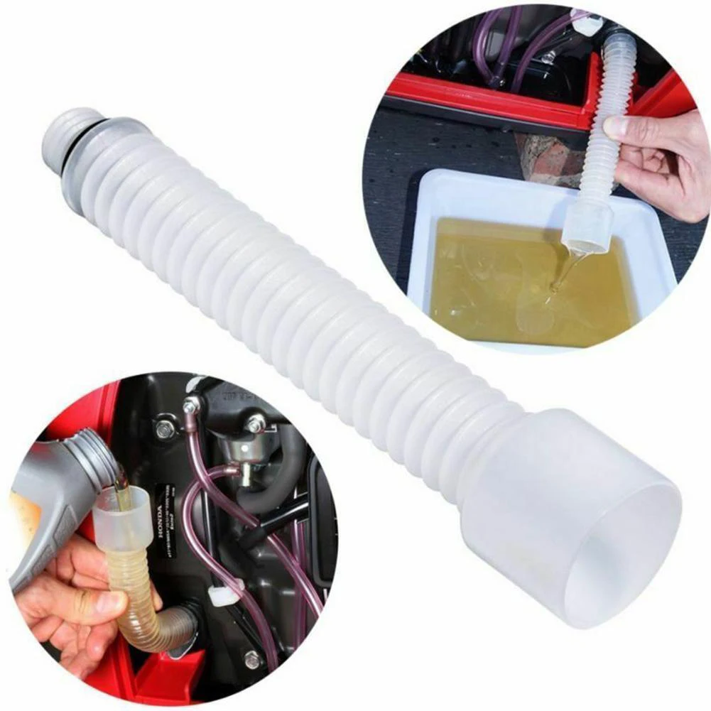 

Brand New Oil Change Funnel Tool Part Environmentally Friendly Highly Elastic White For Automobile Maintenance EU1000