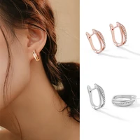 karopel 925 sterling silver multi layer simple micro pave zircon hoop earrings for women jewelry wholesale women accessories