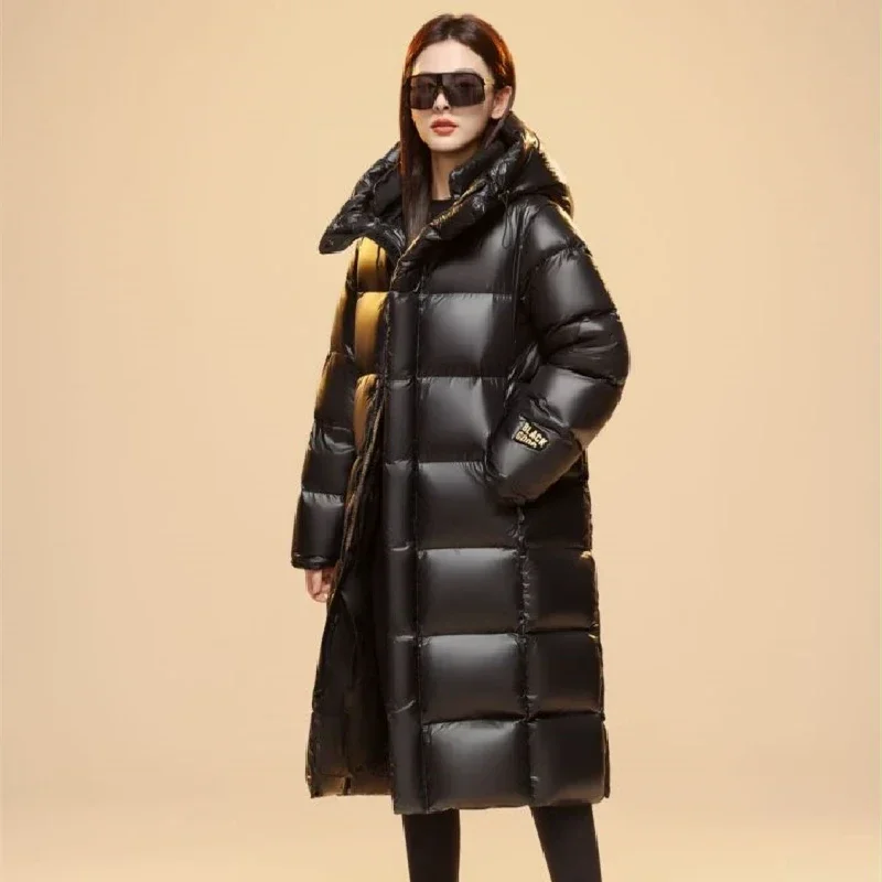 

Women Black 90% White Goose Down Thicken Warm Jackets New Arrivals Female Winter Hooded Casual Down Coats